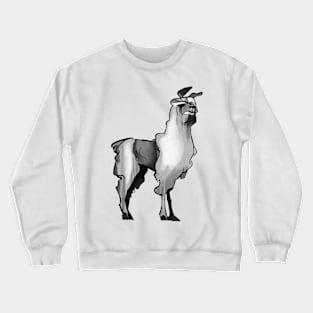 Cartoony Doomed Llama Crewneck Sweatshirt